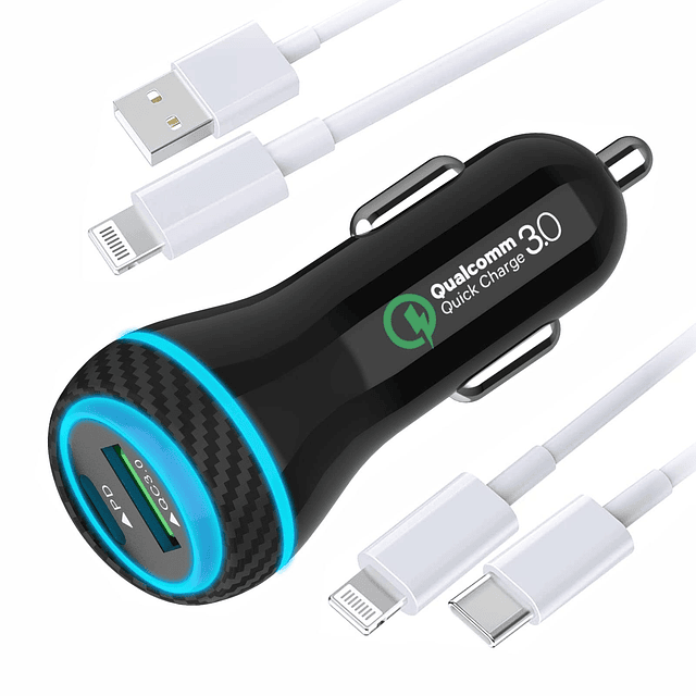 MOCA para iPhone Cargador rápido de 51 W, puertos USB C dual