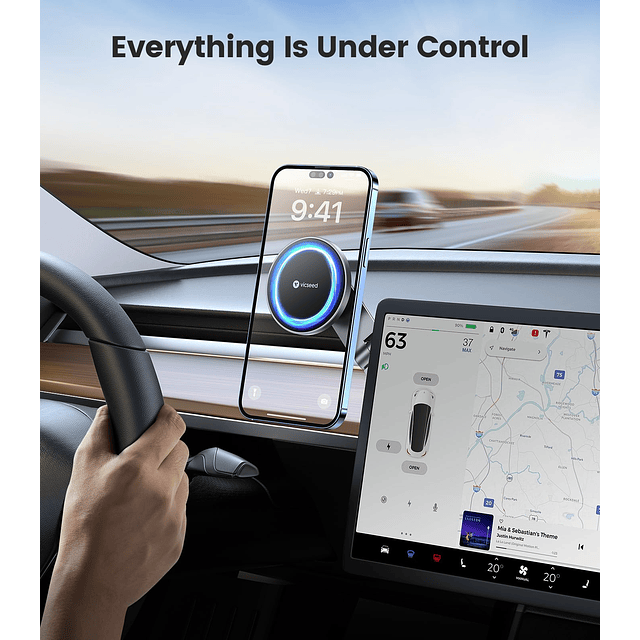 Soporte para teléfono Tesla 【Potencia magnética más fuerte】