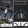 Cargador de coche retráctil de carga rápida - 66 W 4 en 1 US