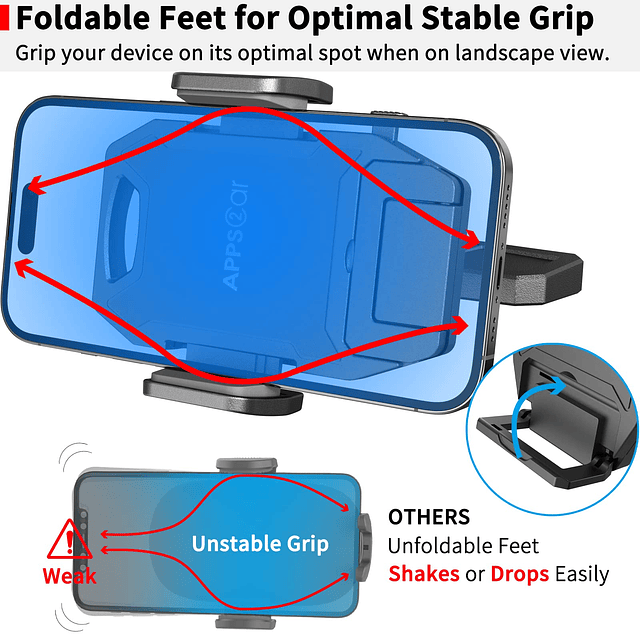 Soporte para teléfono con ranura para CD resistente con dise