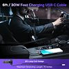 Cargador de coche USB C, 75 W, adaptador de cargador de coch