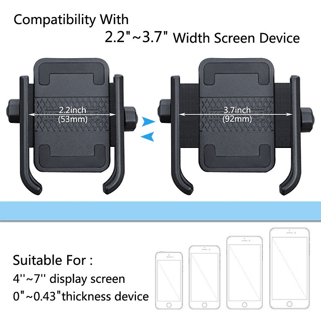 Soporte para teléfono de motocicleta, soporte para teléfono
