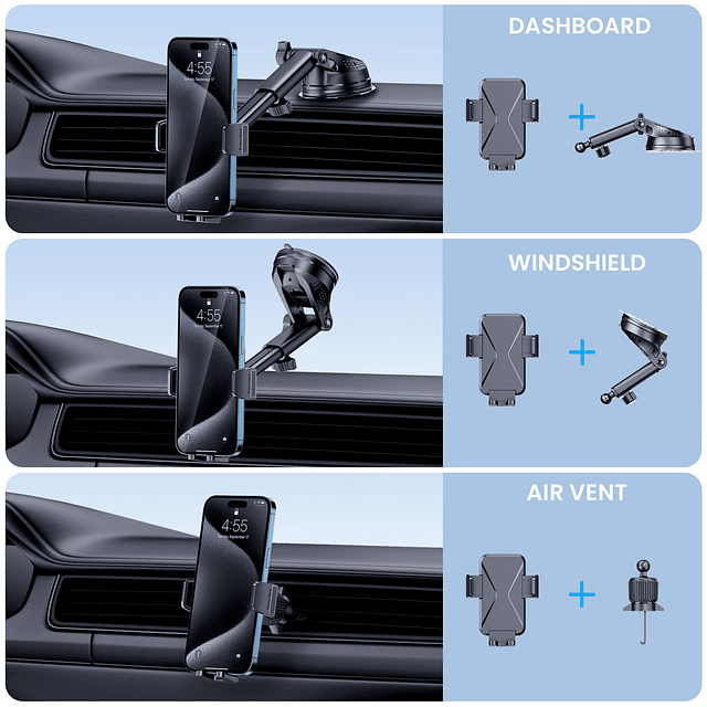 Soporte para teléfono celular para automóvil [actualizado -