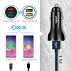 Volport Cargador de Coche USB Rápido: Adaptador de Coche de