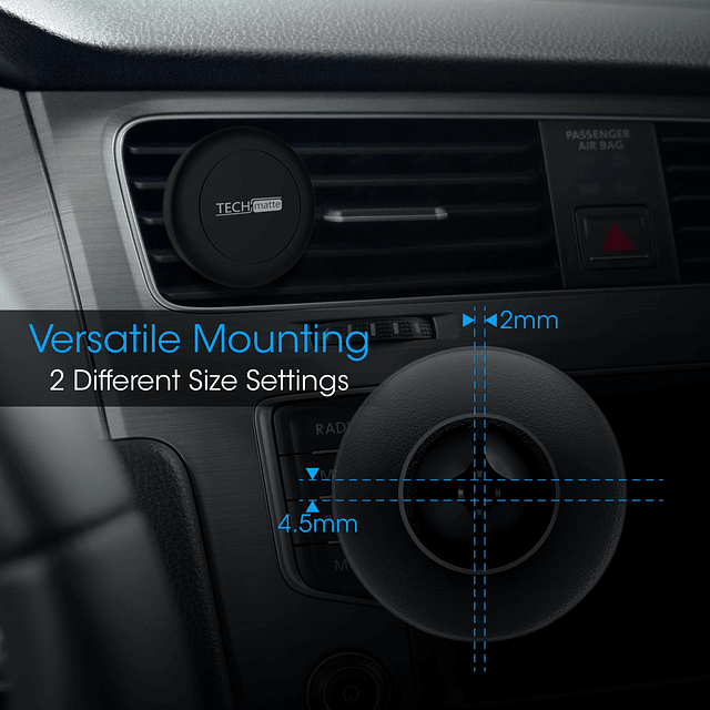 Soporte magnético para teléfono para automóvil (paquete de 2