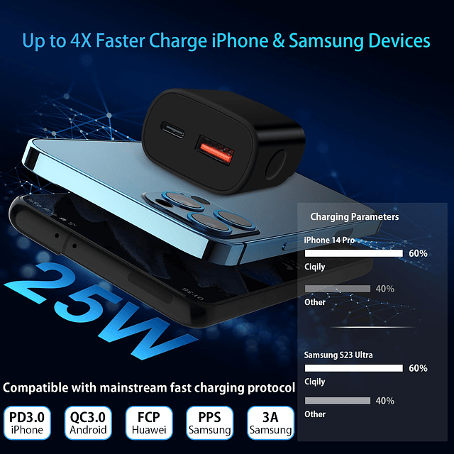 Cargador Android tipo C Bloque de carga súper rápida para Sa