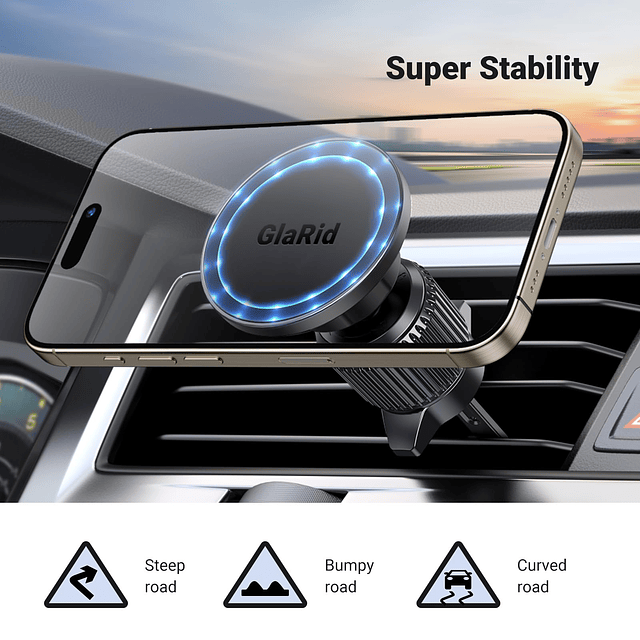 Soporte para teléfono de coche, [20 súper imanes] Soporte ma