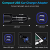 Cargador de coche para iPhone, paquete de 5, adaptador USB d