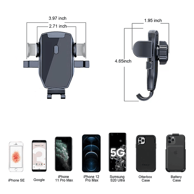 Escotake Soporte universal para teléfono de coche, salpicade