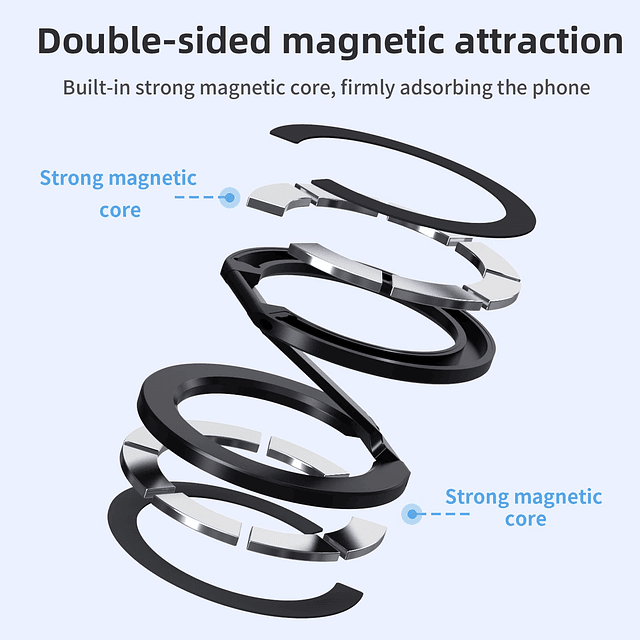 Soporte magnético doble para teléfono para coche, soporte pa