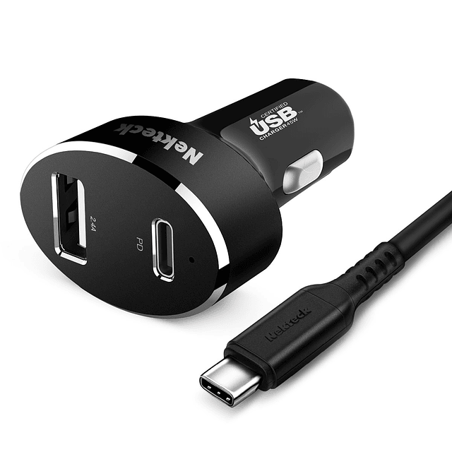 Cargador de coche tipo C, adaptador USB con suministro de en