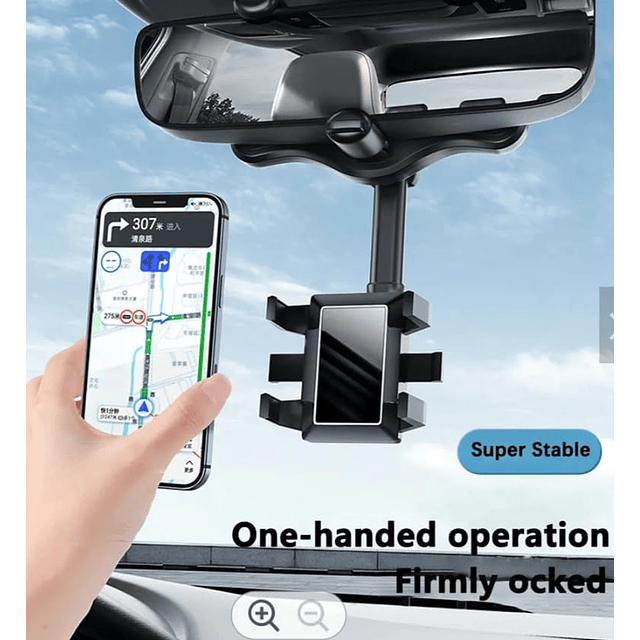 Soporte de Teléfono para Espejo Retrovisor, Manos Libres, Co