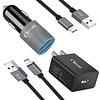 Kit de Cargador USB Rápido de 18W, Compatible con Samsung Ga