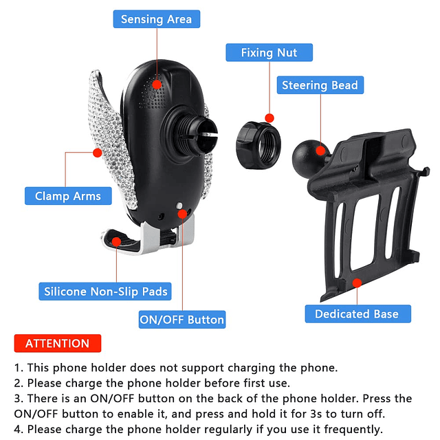 Soporte para teléfono para Nissan Rogue 2014-2020 Sensor tác