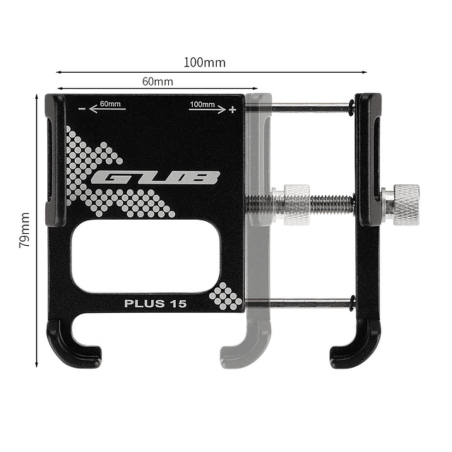 GUB Soporte para Teléfono para Bicicleta - Plus 15 Soporte G