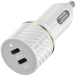 Cargador de coche USB-C de doble puerto, 50 W combinado (USB