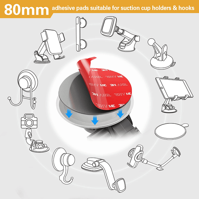 Reemplazo de adhesivo adhesivo 3M VHB, 4 almohadillas circul