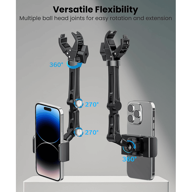 Soporte para teléfono con espejo retrovisor, soporte para te