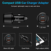 Cargador de coche USB C de 48 W, PD30W y QC18W, adaptador de