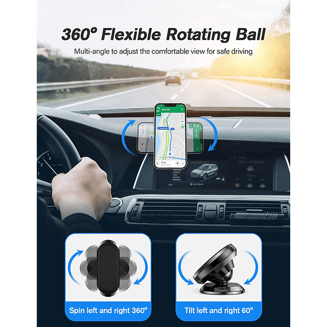 odbowuge Paquete de 2 soportes magnéticos para teléfono para