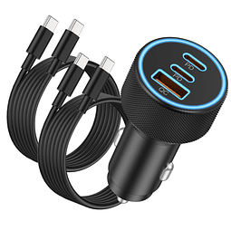 Cargador de coche USB C de 67 W para iPhone 15 Pro Max, Sams