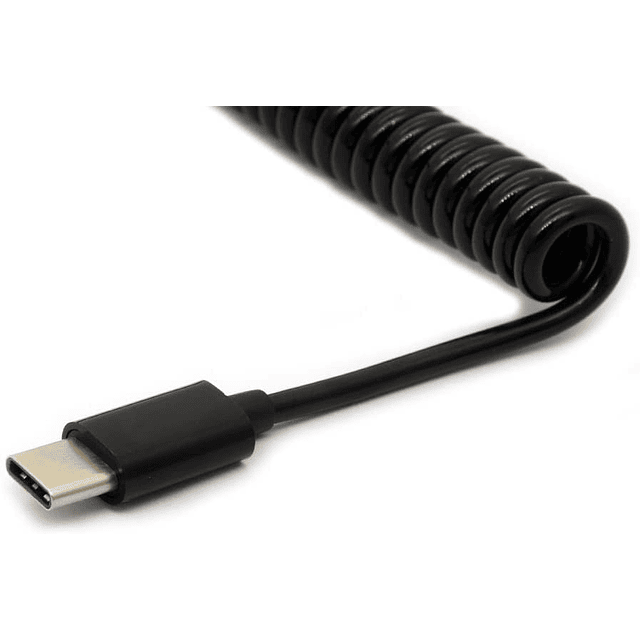 Cable USB tipo C de resorte, extensión USB en espiral de 3,2