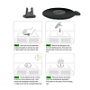 Esoulk Soporte universal para automóvil, botón de un toque,