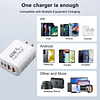 Cargador de pared USB C, bloque de carga rápida de 40 W, 4 p