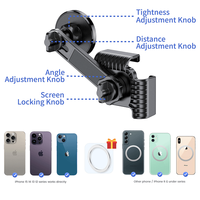 Soporte para teléfono Tesla, MagSafe, imán más fuerte, sopor