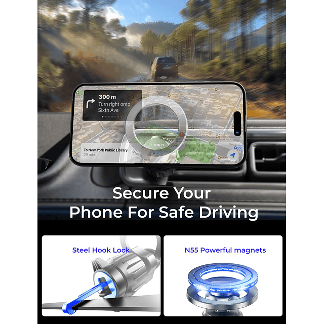 para soporte de coche MagSafe, soporte magnético para teléfo