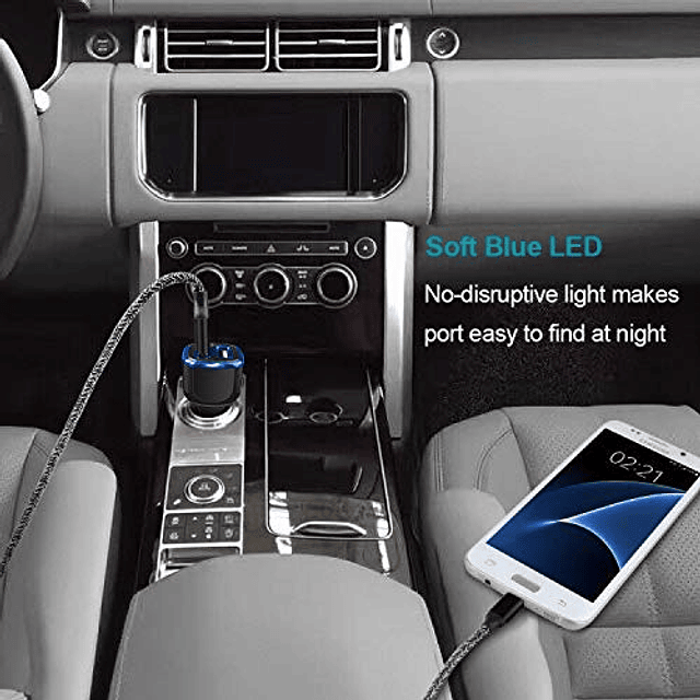 Cargador de coche Android para Samsung Galaxy J7 Crown/Prime