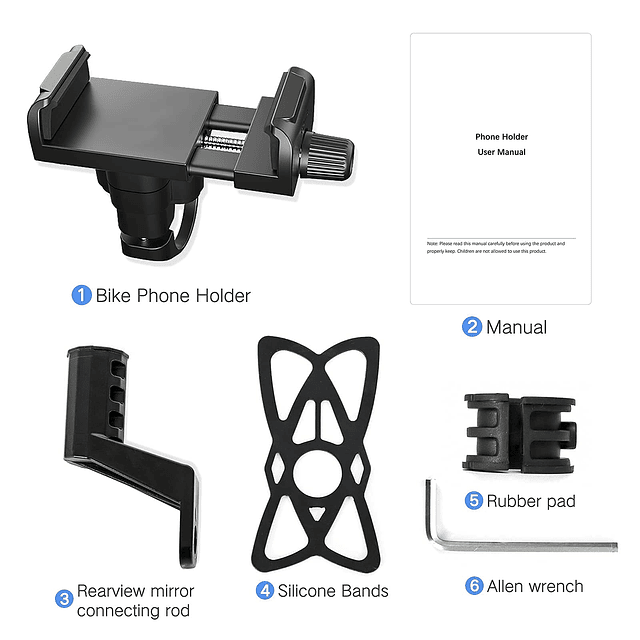 Soporte para teléfono para bicicleta, soporte universal para