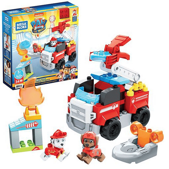 MEGA BLOKS Paw Patrol Marshall's City Fire Rescue Juego de c