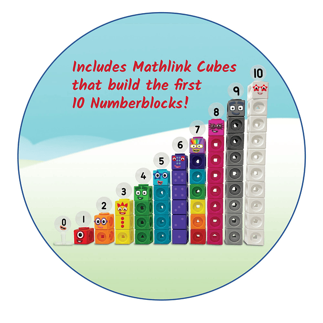 MathLink Cubes Numberblocks 1-10 Juego de actividades, 30 ac