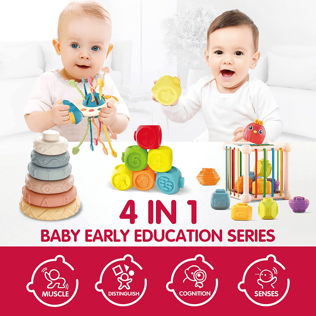 Montessori Toys para 1 año de edad – Juguetes sensoriales 4