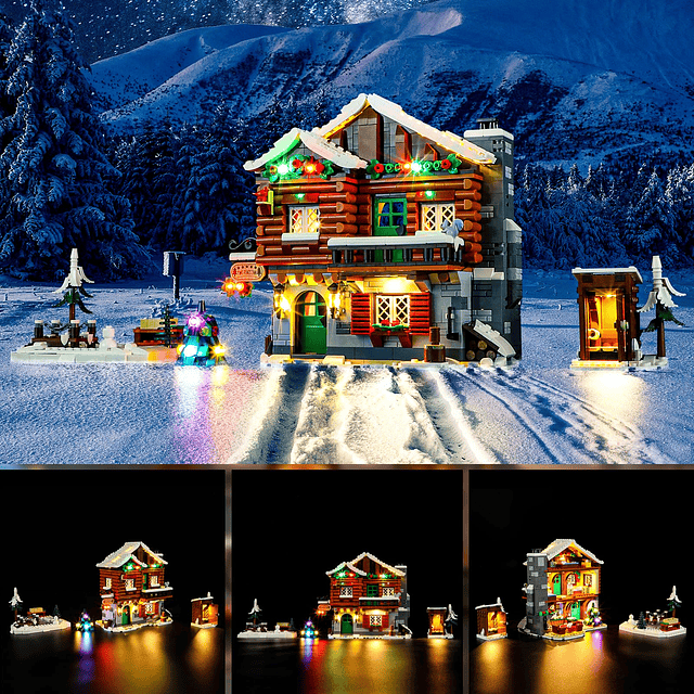 Luz LED para Lego-10325 Icons Alpine Lodge Modelo de bloques