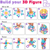 117 piezas de juguetes de azulejos magnéticos, juguetes de b