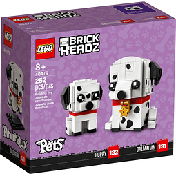 BrickHeadz Pets 40479 Set de perro y cachorro dálmata