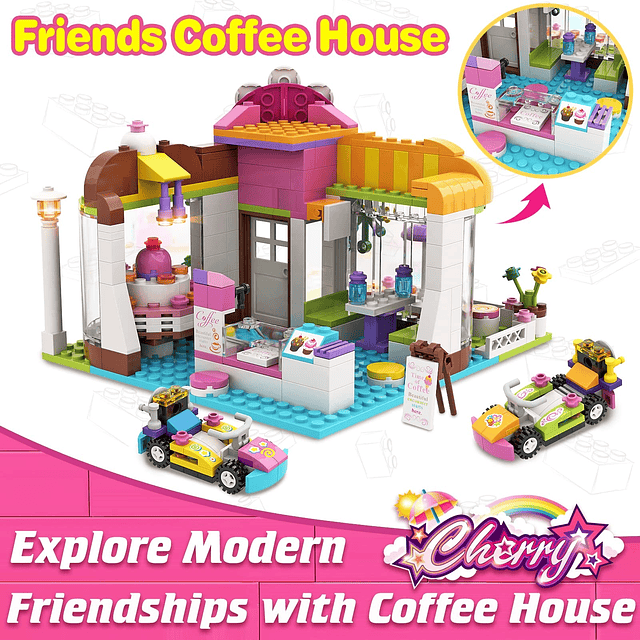 Friends City Café Shop Juguete para niños, Juego de construc