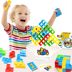 32PCS Tetra Tower Balance Game Puzzle Block Stacking Toys, d