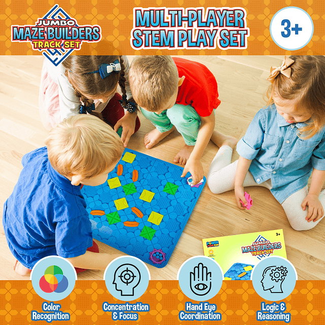 Jumbo Maze Builder Track Set - Juego de mesa de rompecabezas