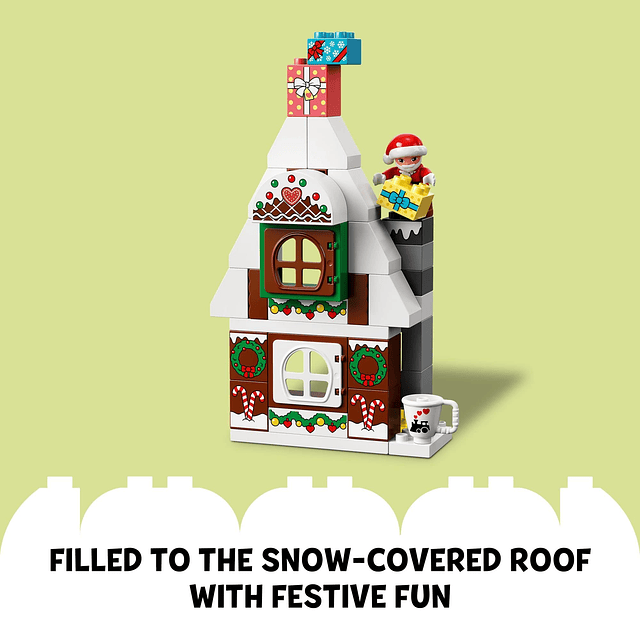 DUPLO Casa de pan de jengibre de Papá Noel, juguete con figu