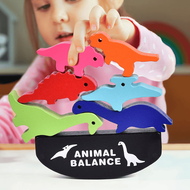 Juguetes de animales apilables de madera Montessori – 11 blo