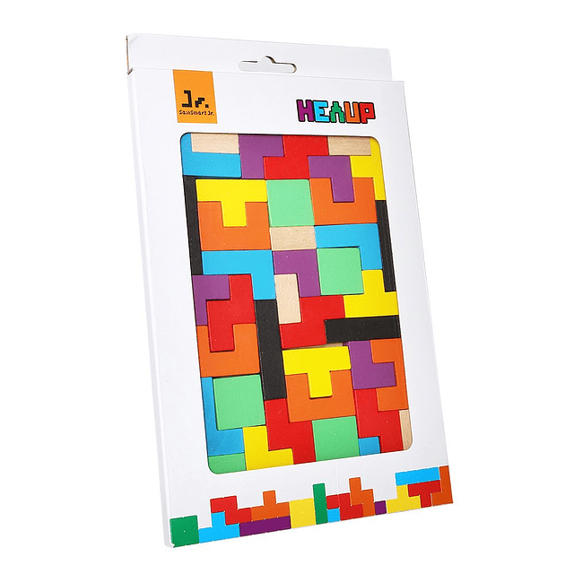 Rompecabezas de madera Tangram, juguete educativo de bloques