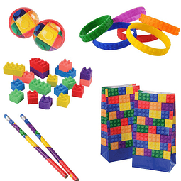 Kid Fun Block Brick Toy Party Favor Supplies Set para 12 paq