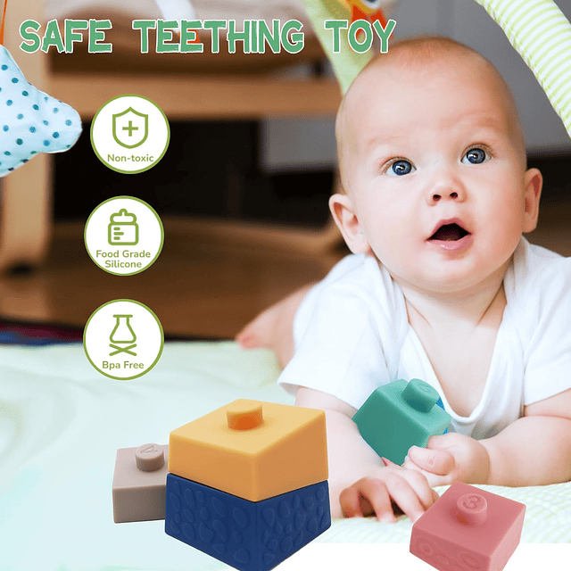 Juguetes Montessori para bebés, apilamiento sensorial, bloqu