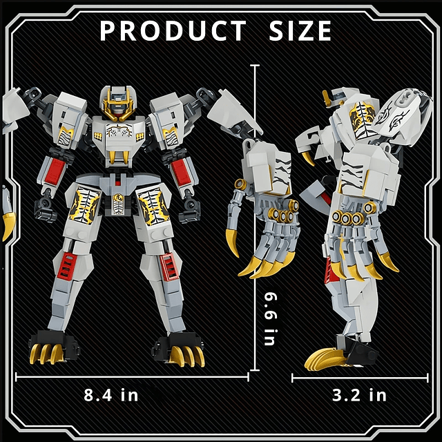 Mech con Cool Tiger Claws Kit de construcción, Guerrero Cole