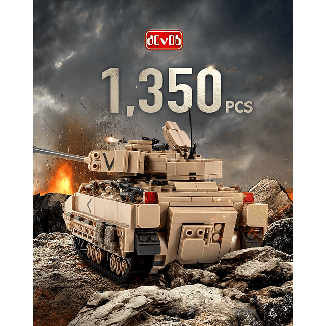 Military M2 Bradley Tank Building Set (1350 PCS), vehículo d