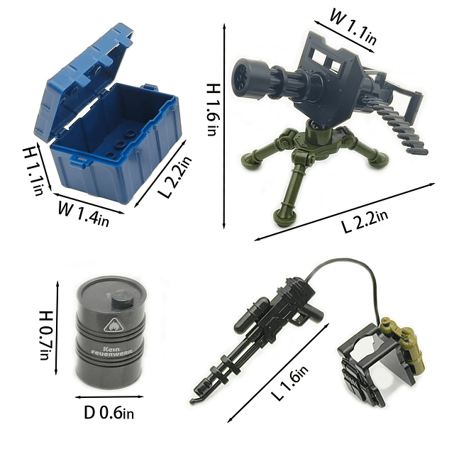 Swat Team Gear Set para kits, accesorios de paquete de armas