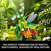 Juego de construcción de colección de insectos de flores y m